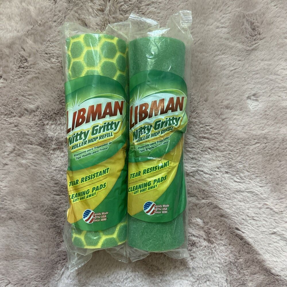 LIBMAN Nitty Gritty Roller Mop Refill Lot Of 2